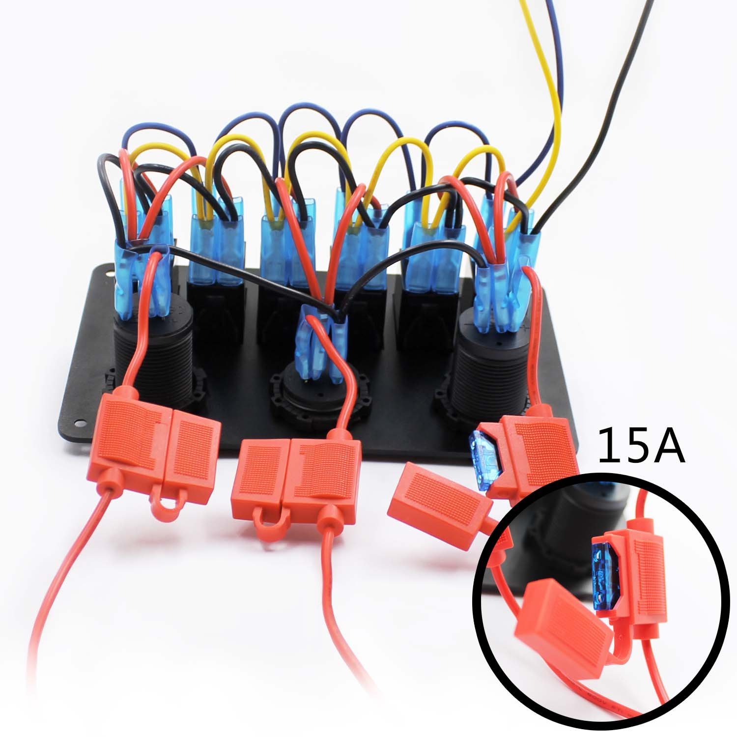 2-Pack 36W USB/Type-C + Voltmeter Rocker Switch Panel For 12V/24V Marine Boat – QC3.0 & PD Fast Charge