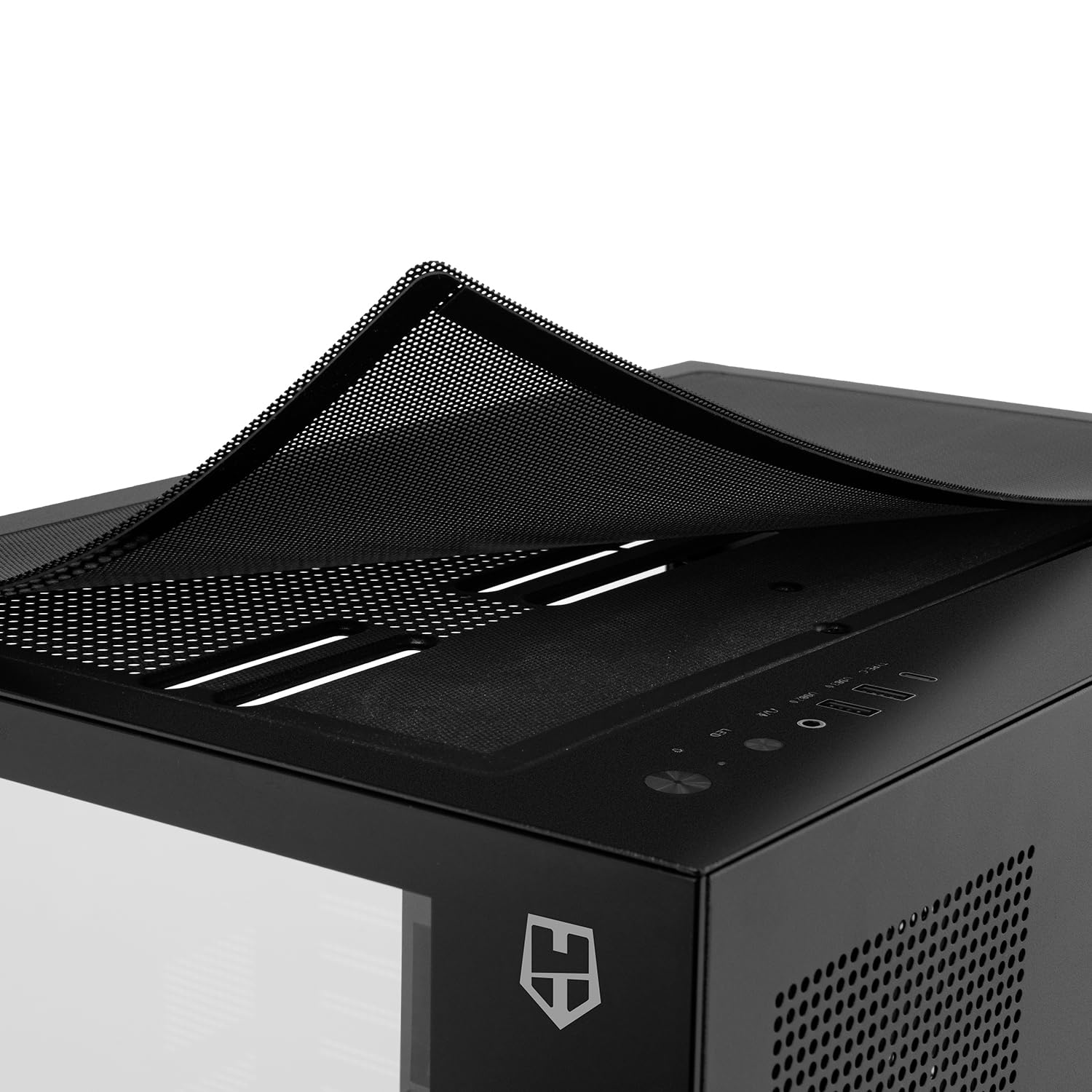 NOX XTREME PRODUCTS Hummer Galaxy - Obudowa PC, Bezramkowe Szkło Hartowane, 4 Wentylatory 120mm PWM, Miejsce na 10 Wentylatorów, USB-C i USB 3.0, Kontroler Hub ARGB, ATX/M-ATX/ITX, Czarny