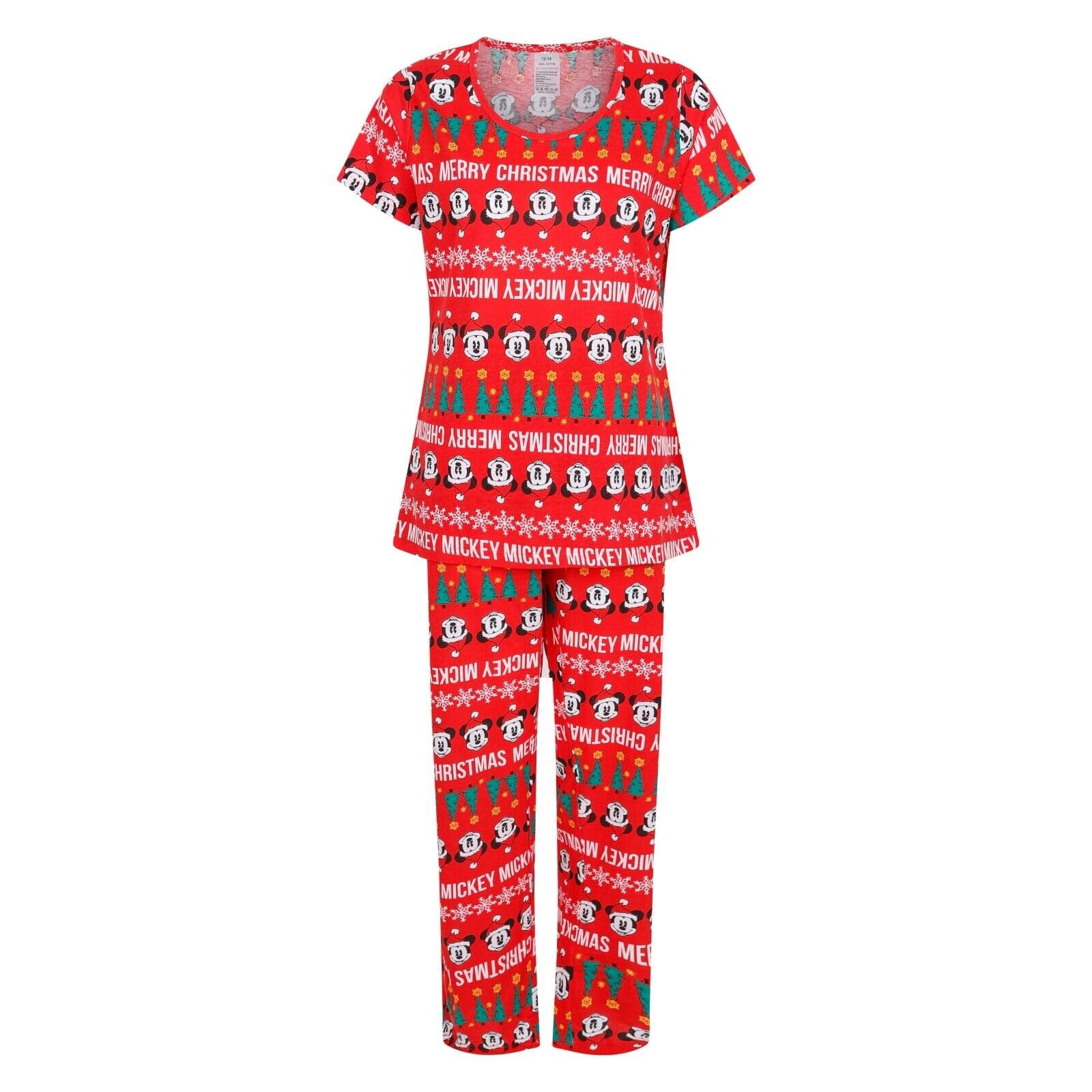 Ex Uk Store Women's M1nn1e M0u5e - Xmas Christmas Pyjamas Xmas Festive Pj Sets Uk 8 To 22 Night Sleep Lounge Wear (Minm Xmas - 20/22)