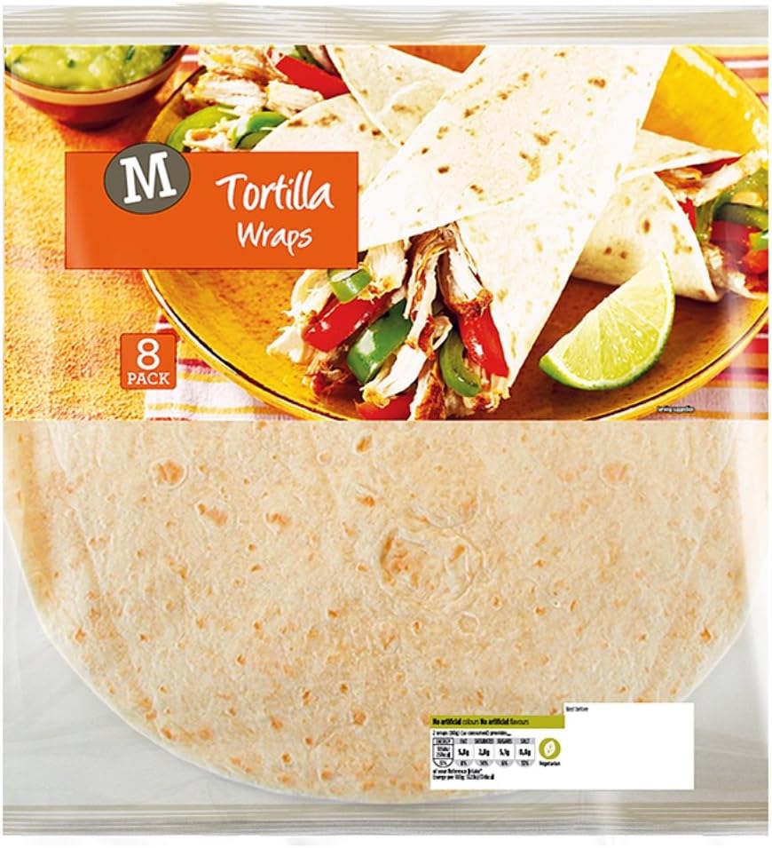 Morrisons White Tortilla Wraps, Pack of 8 Amazon.co.uk Grocery