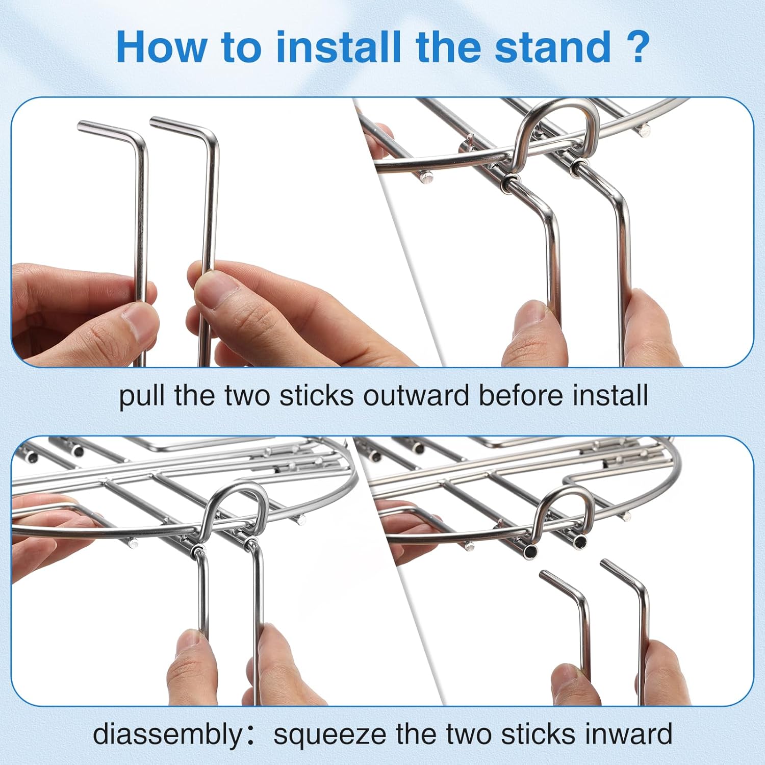 Gravity-Fed Water Filter System Stand, Detachable Stainless Steel Stand Compatible with Berkey Water Filter System Countertop, 9.25" Diameter by 5.9" Tall