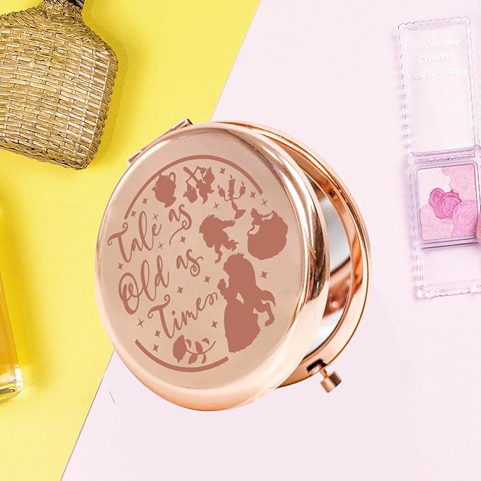 Espejo de Bolsillo KEYCHIN Princess Beauty Round Acero Inoxidable miniatura 5