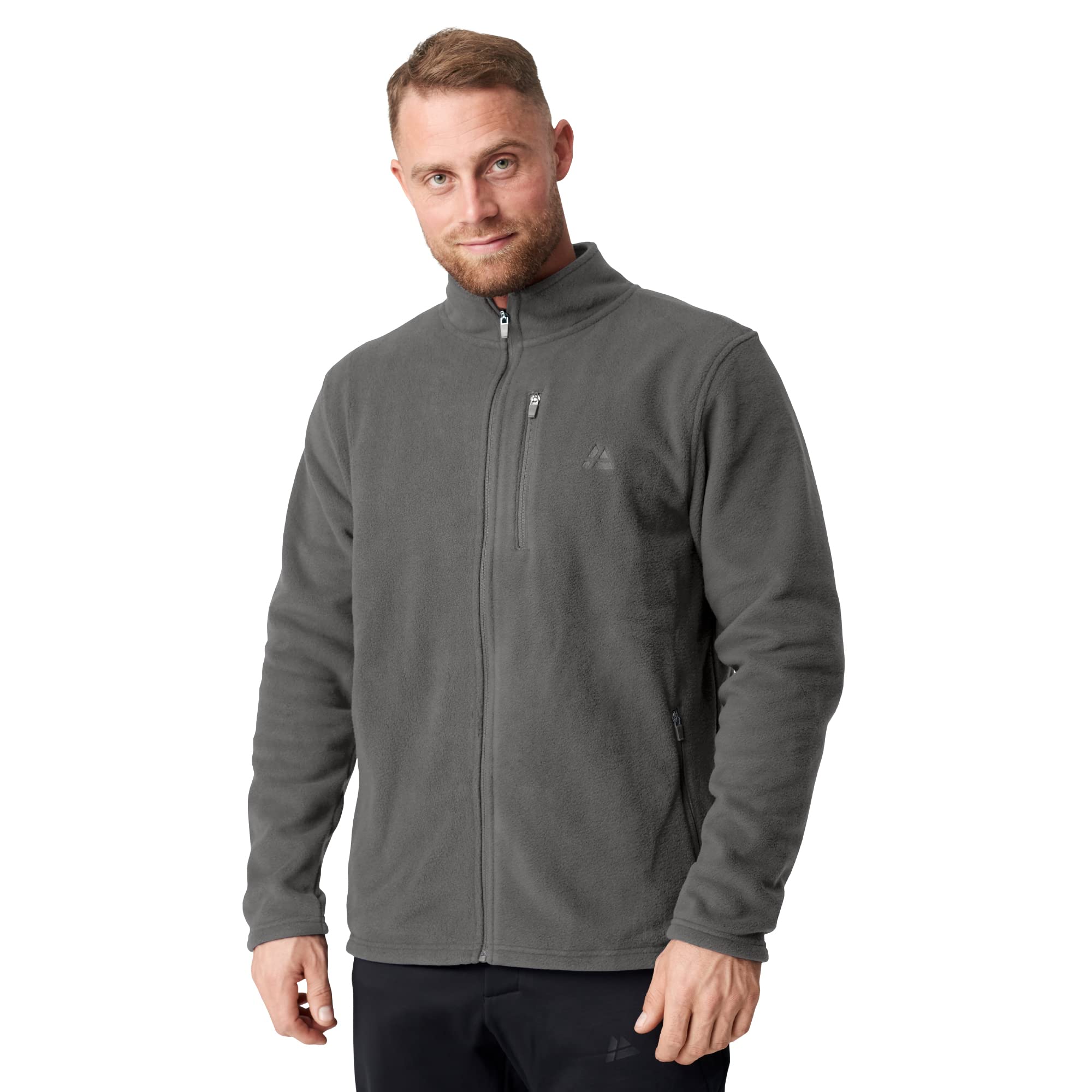 DANISH ENDURANCE Giacca in Pile, Felpa da Uomo con Zip, Invernale, Termica per Trekking e Outdoor