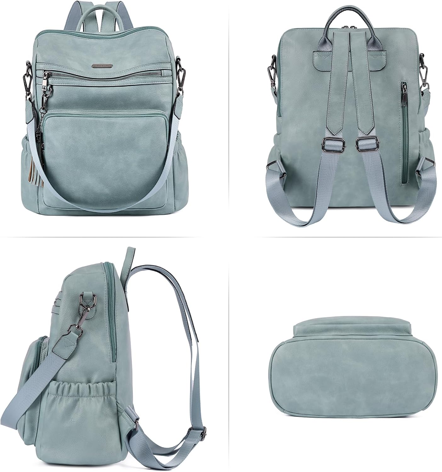 CLUCI Backpack Purse for Women Travel Leather Large Women Backpack Fashion Designer Lady Shoulder Bags with Tassel - Image 6