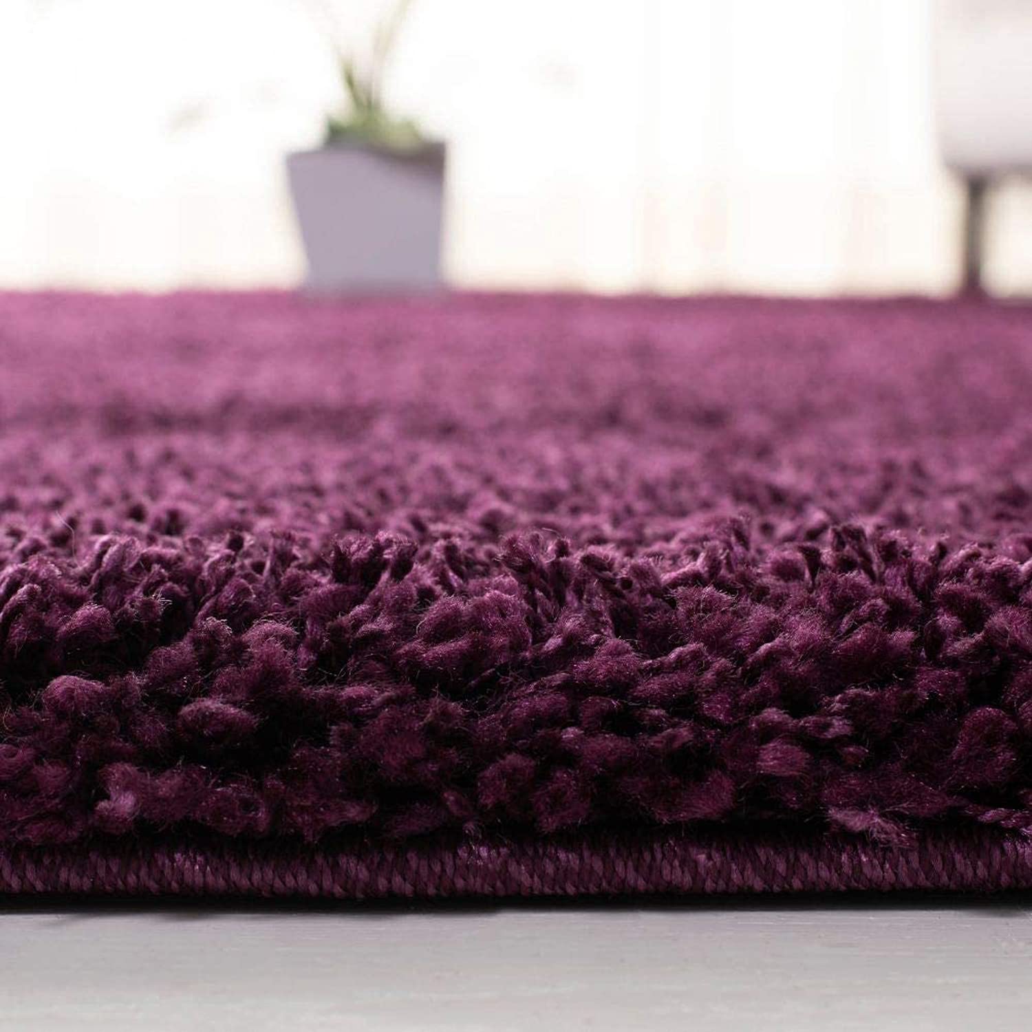 Carpet trends Handwoven Microfiber Fur shaggy Carpet Modern Super Soft Fluffy with Pile Height 2Inches Bedroom, LIving Area, Kids Room, Dining Hall Size-[4x6 Feet].