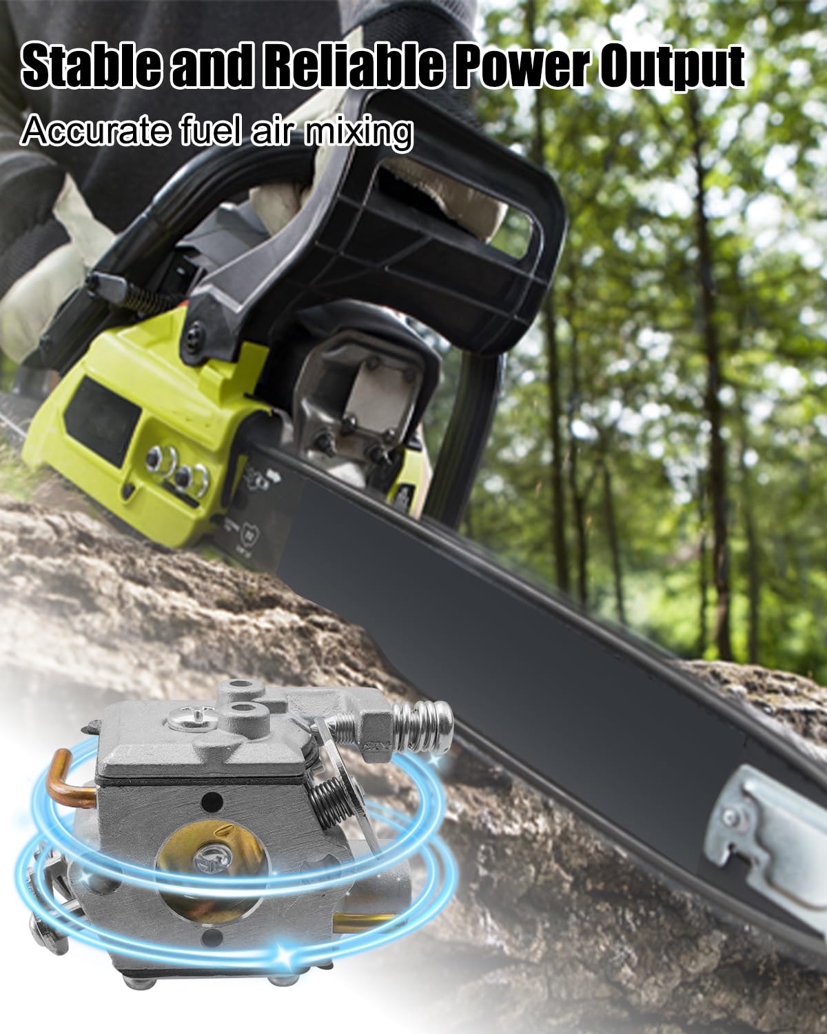 Snapklik.com : Carburetor Fit For Ryobi RY3818 Gasoline Chainsaw ...