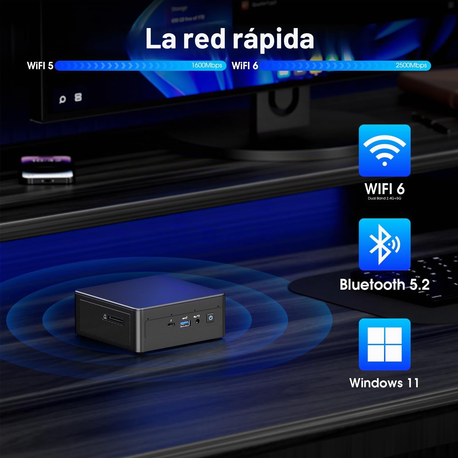 Intel NUC 11 Panther Canyon Mini PC, procesador Intel Core i7-1165G7, 32GB RAM, 1TB SSD, Win 11 Pro, LAN 1000M/WiFi 6/BT5.2, computadora empresarial para Oficina/Escuela/hogar (NUC11PAHi7)