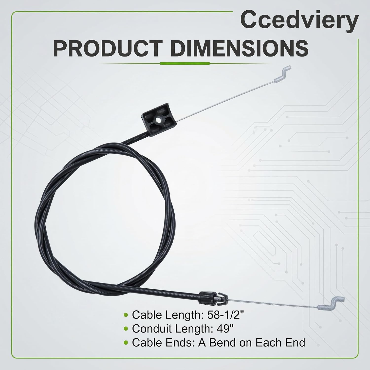 104-8677 Brake Cable Replacement for Toro Recycler 22" Lawn Mower - Fits Models 20001 20003 20005 20007 20009 20012 20016 20071 20072 - Replaces 290-935