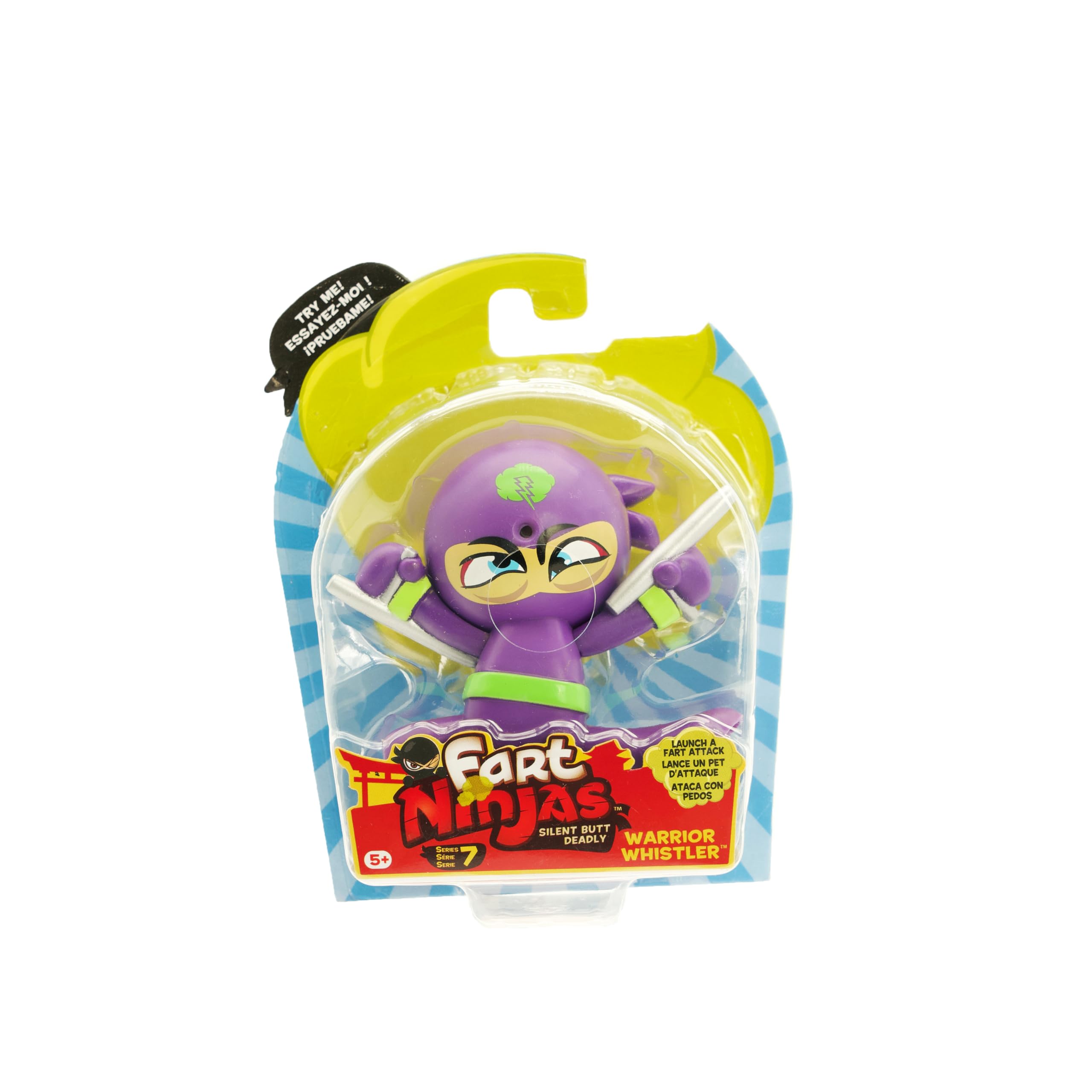 Fart Ninjas | Warrior Whistler Series 7 Collectible Figures| 10 Hilariously Realistic Fart Sounds | Ages 5+ Gifts & Toys 8 to Collect, 9cm, Purple