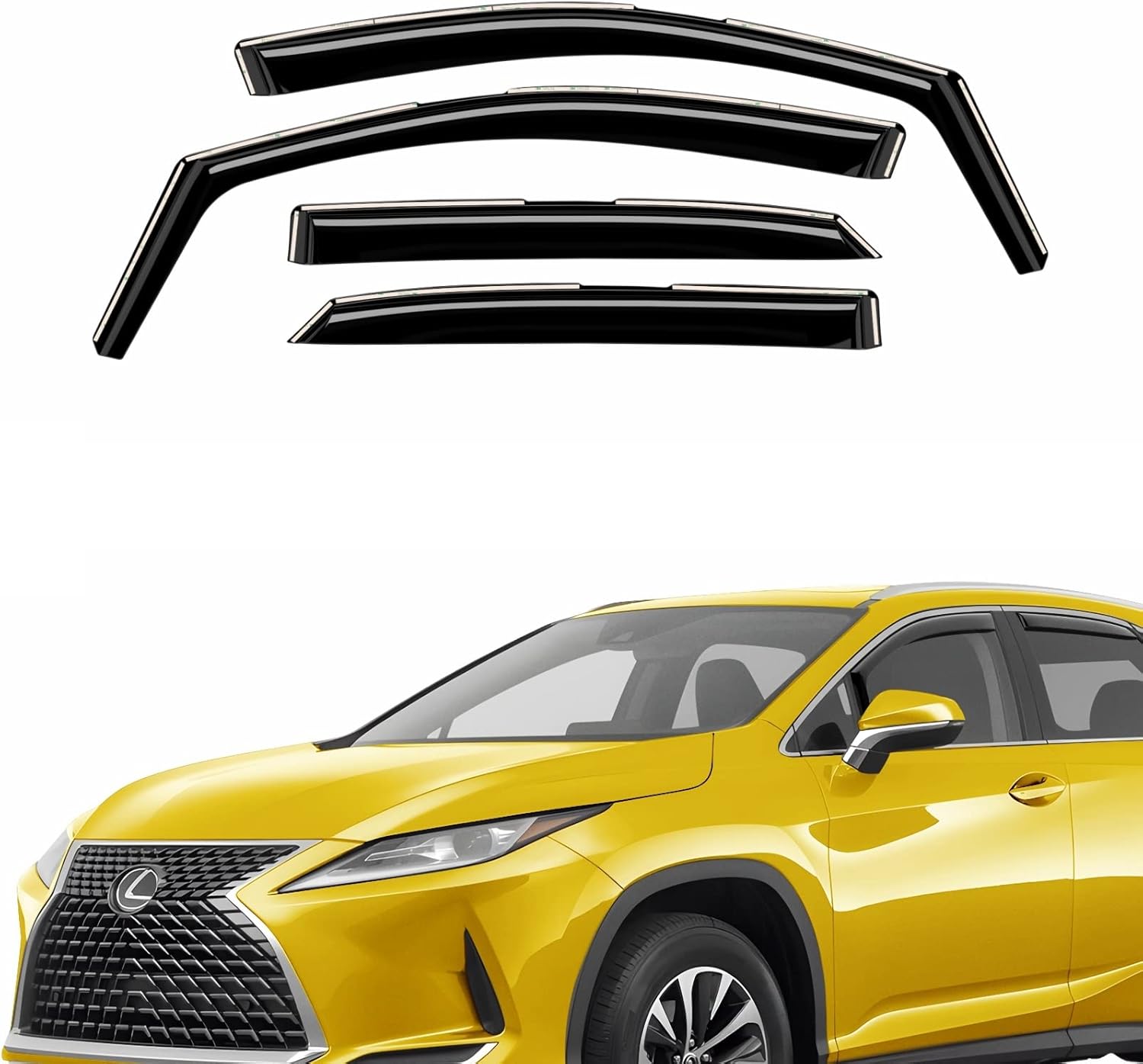 Extra Durable Window Deflectors InChannel Window Visors