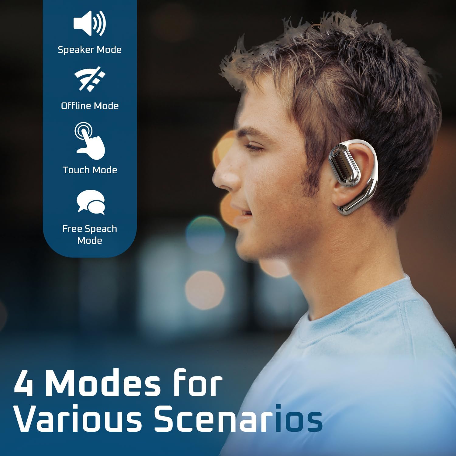 3 in 1 Ai Translation Earbuds Real time | 144 Language Translator Earbuds | 5.3 Wireless Bluetooth Earphones 49H in Ear Noise Cancelling Ear Buds (White)