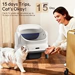 Happypaw Open-Top Self Cleaning Litter Box - Large Capacity Automatic Litter Box for Multiple Cats with Safety Protection, App Control, Odor-Free, Anti-Leakage Material, Includes Trash Bags