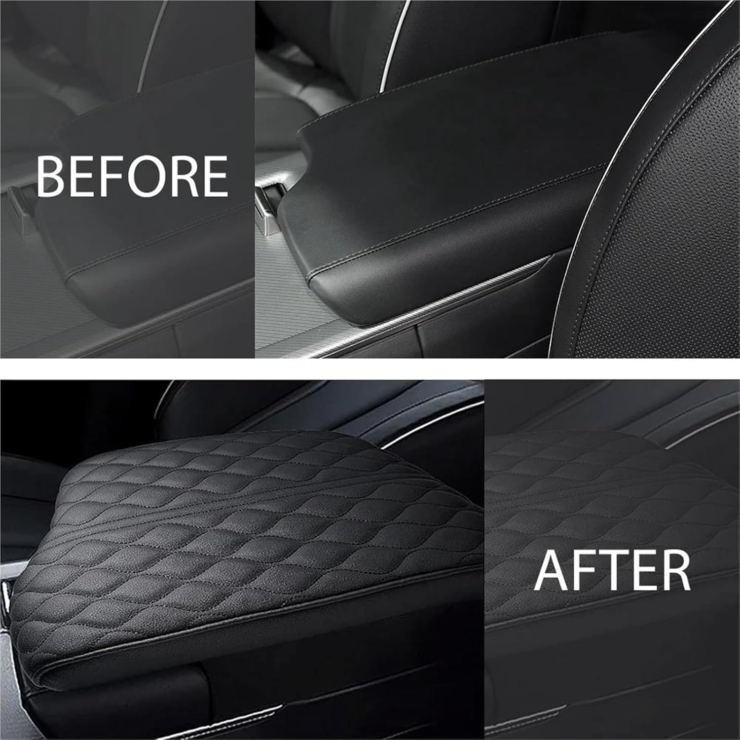 Armrest Box Protective Cover Car Leather Center Console Armrest Box Cushion Cover for Palisade 2020 2021 2022 2023 2024