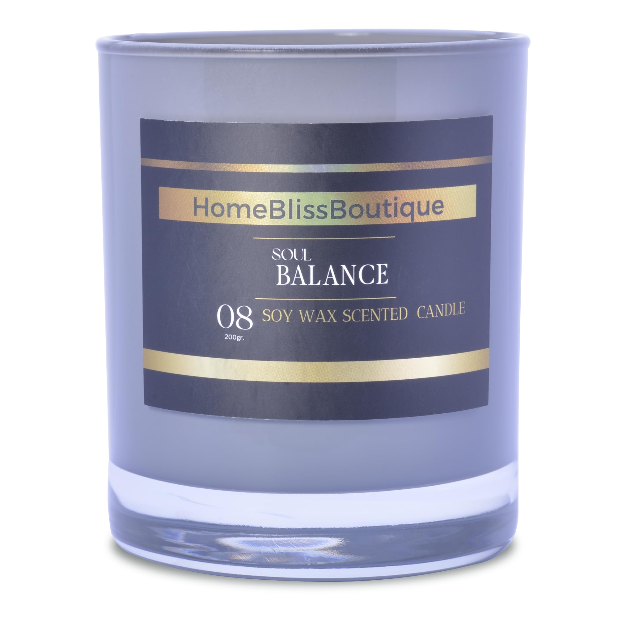 Soul Balance Relaxation Soy Wax Candle 200g, Calming Aromatherapy Scent, Cotton Wick, Glass Tumbler