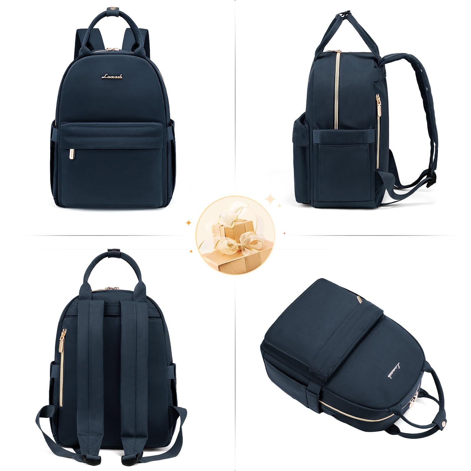 LOVEVOOK Petit Sac à Dos Femme Chic Mini Sac a Dos Feminin Elegant Leger Sacs à Main Portés Dos Femme Tendance Cartable Fille Backpack pour Voyage Loisir Collège
