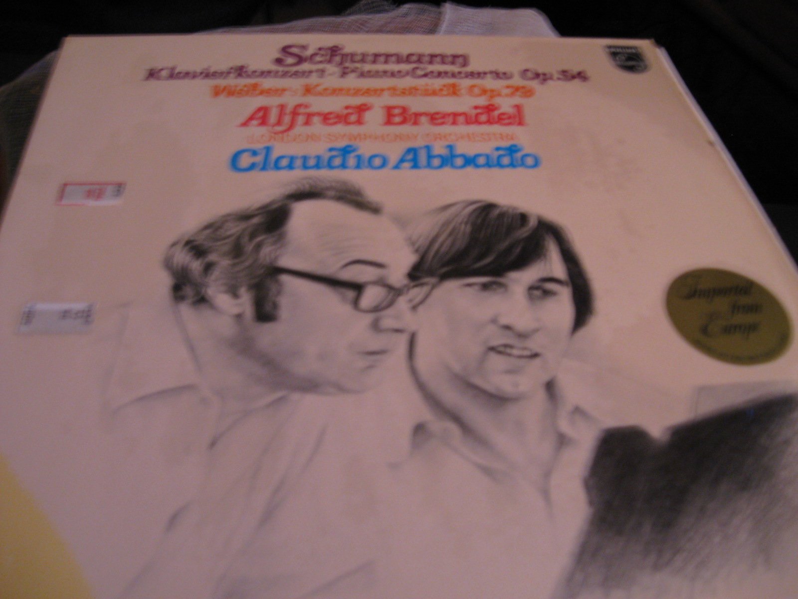 Robert Schumann / Carl Maria Von Weber - Alfred Brendel , The London Symphony Orchestra , Claudio Abbado - Klavierkonzert Op. 54 / Konzertstück Op. 79 - Philips - 9500 677