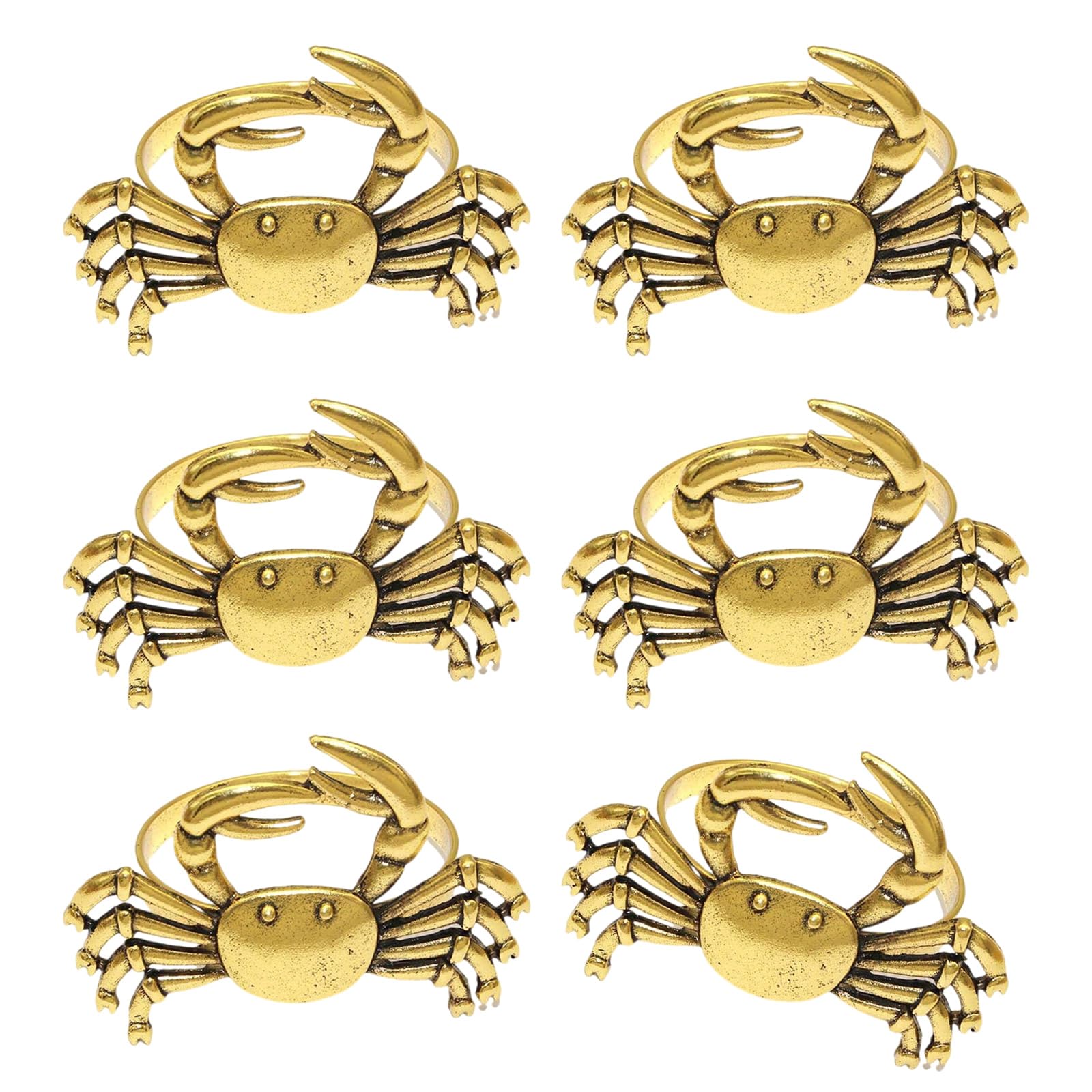 FACAILUO Metal Crablet Shape Napkins Holders Gold Tableware Accessory for Dining and Parties