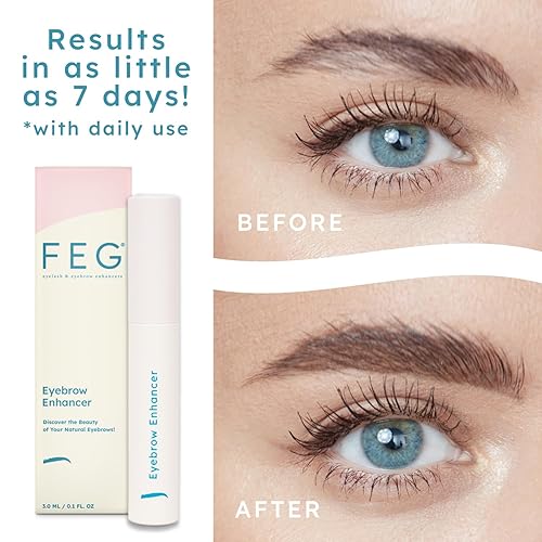 Miniatura 6 de FEG Suero potenciador de cejas para cejas más gruesas | Suero natural para mejorar las cejas para crecer y engrosar las cejas | Estimula el