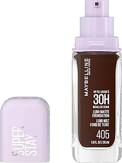 Maybelline Super Stay Lumi-Matte Foundation, Lightweight and Buildable Full Coverage Foundation Makeup For Up To 30HR Wear, 405, 1 Count