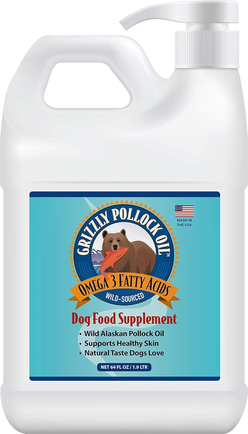 Grizzly Pollock Oil Supplement for Dogs, 64Ounce Pet