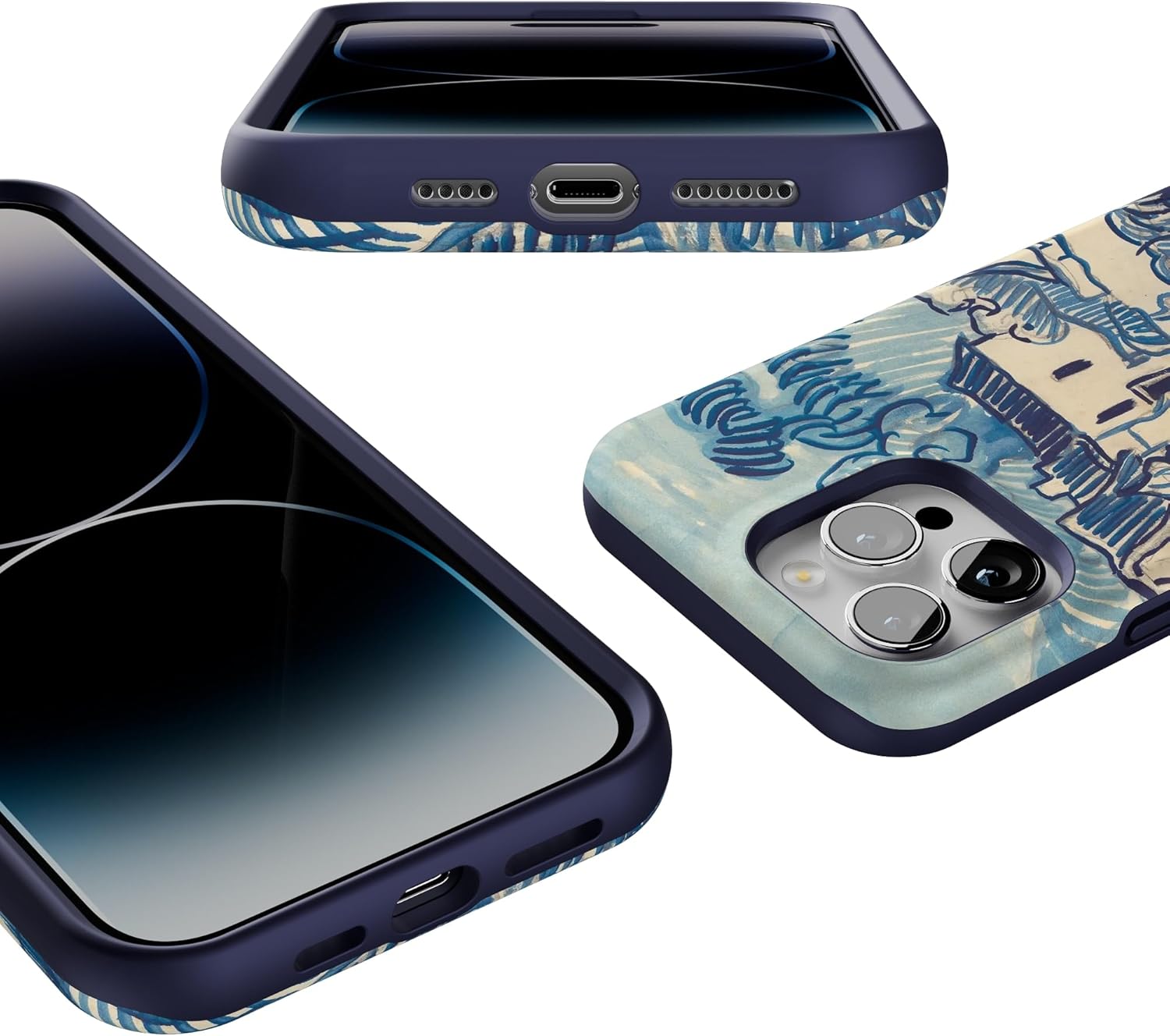 Casely iPhone 14 Pro Max Case | Van Gogh | Landscape with Houses | Bold Protective Design | Compatible with MagSafe
