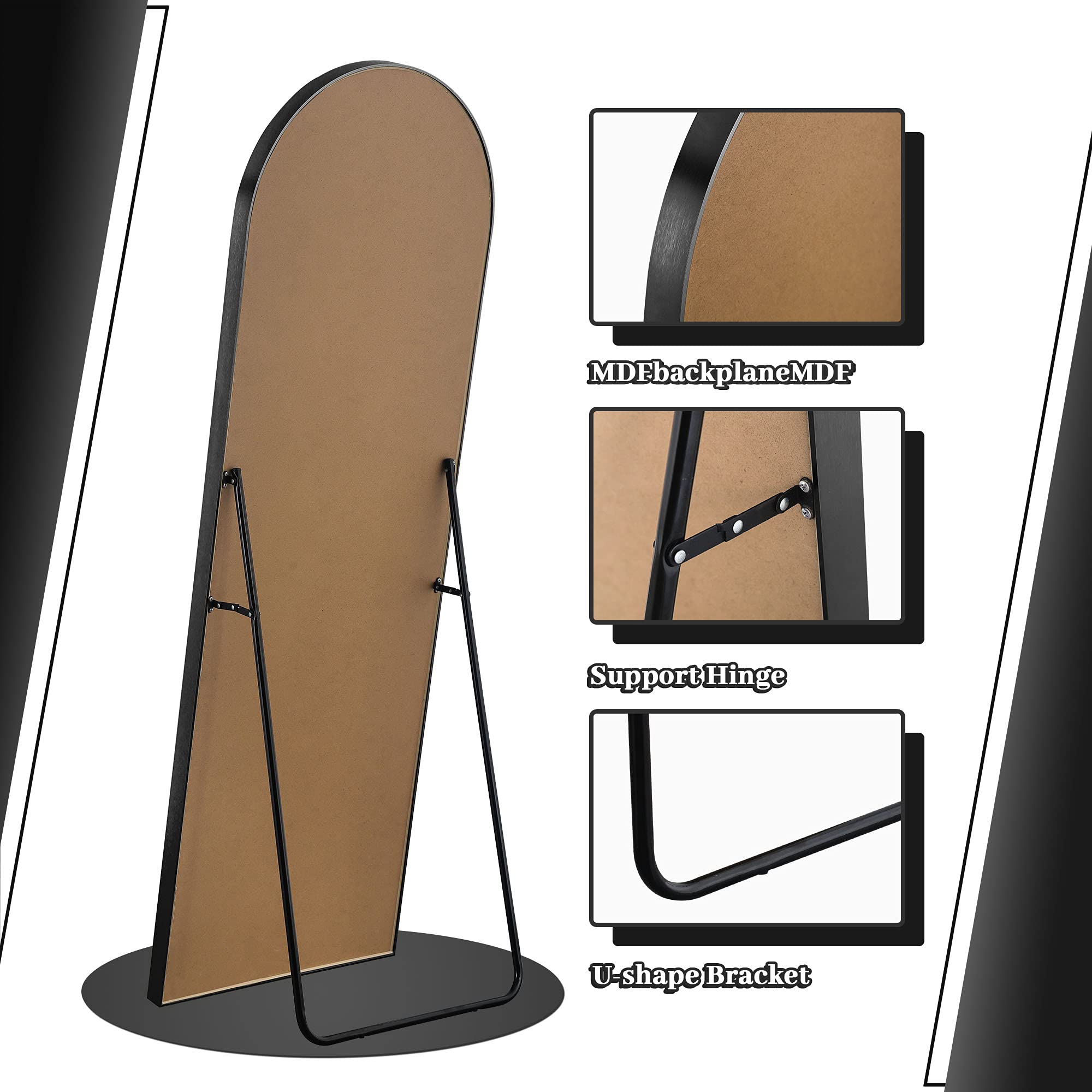 Buy NeuType Arched Full Length Mirror Standing Hanging or Leaning