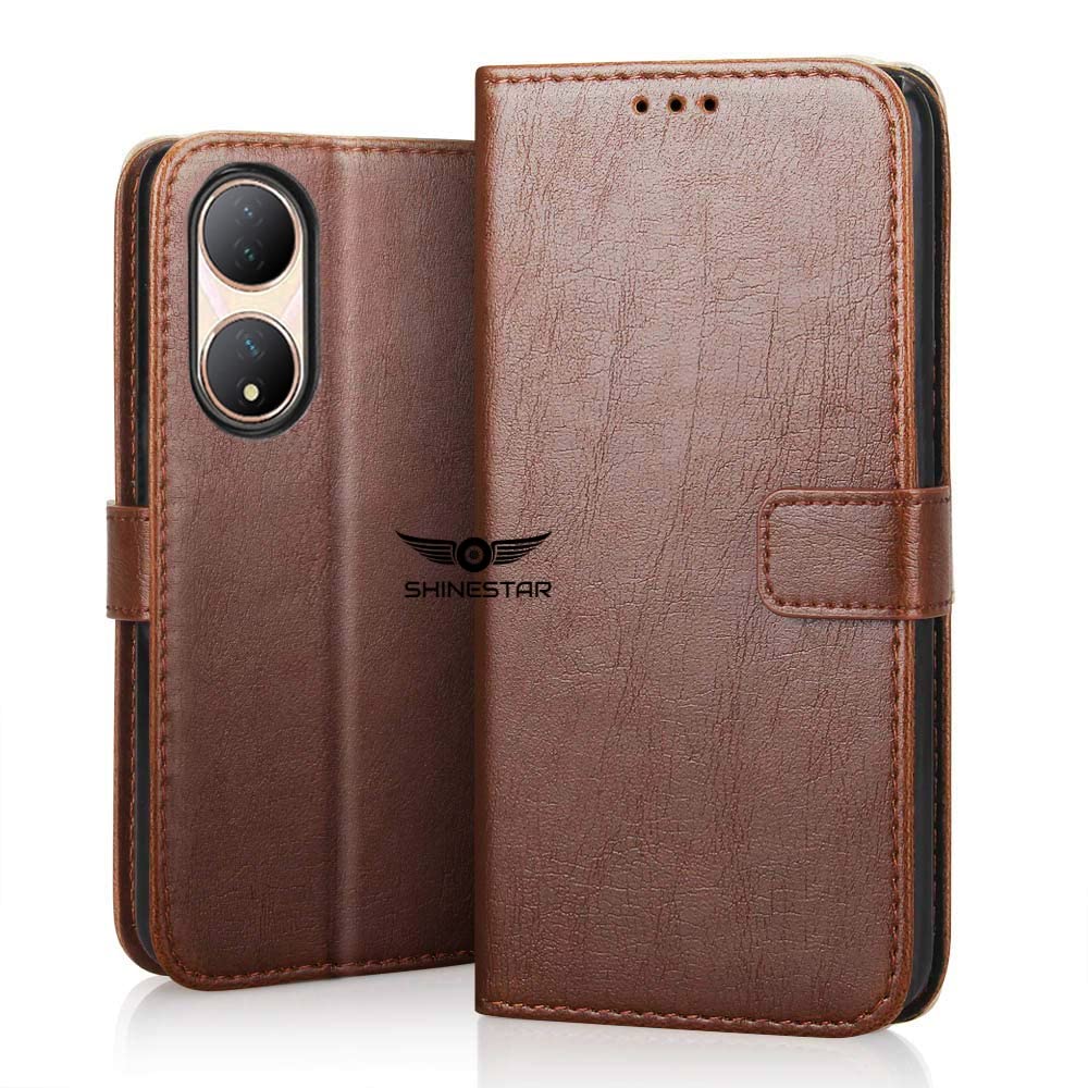SHINESTAR Vivo Y100 5G Flip Back Cover | PU Leather Flip Cover Wallet Case with TPU Silicone Case Back Cover for Vivo Y100 5G - Classic Brown (B0BWJVBMJJ) Amazon Price History, Amazon Price Tracker
