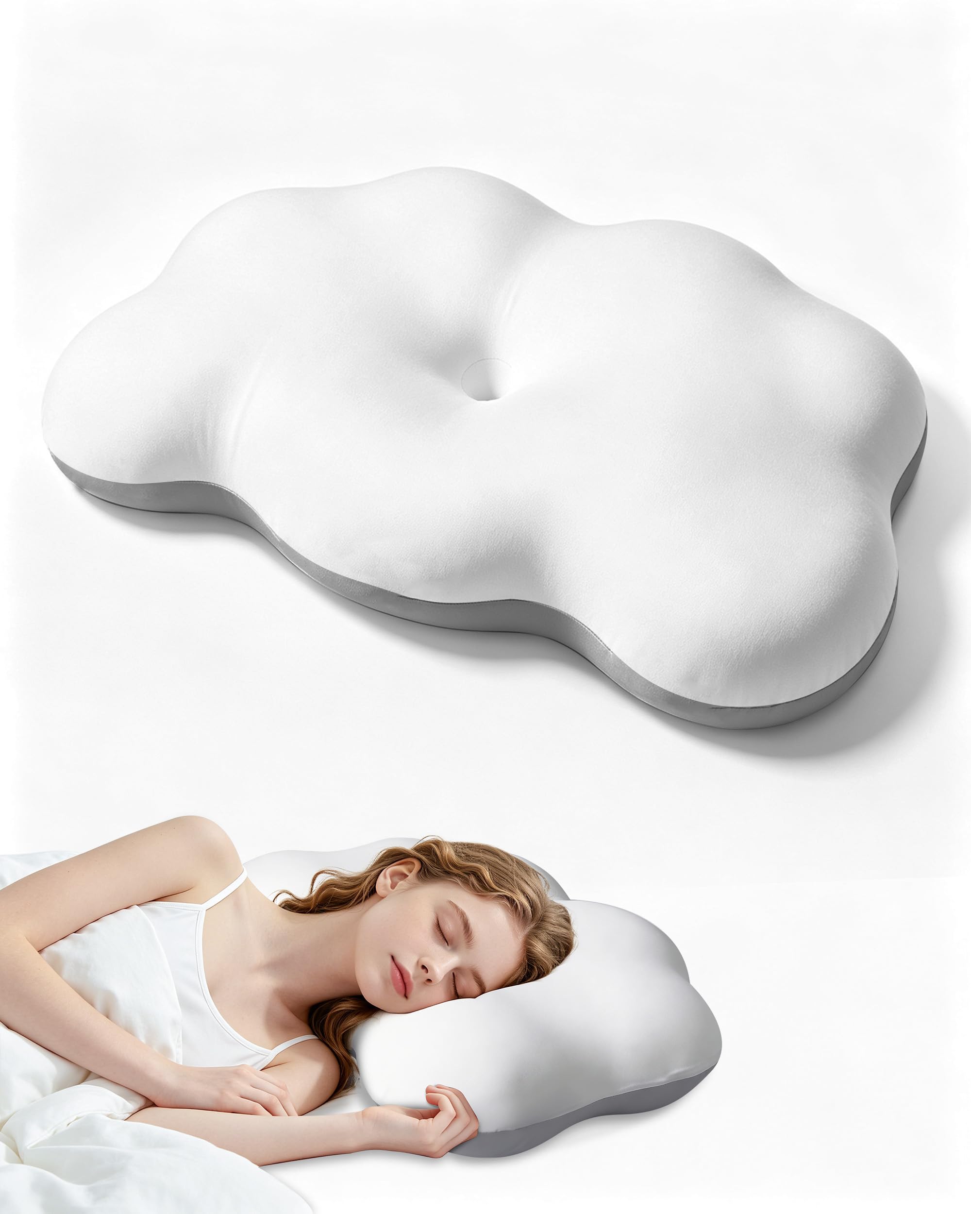 HOMCA Cuscino Cervicale Memory Foam Ergonomico per tutti i Dormitori