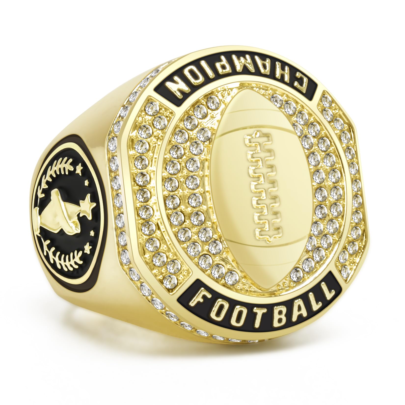 1-12 Championship Rings MVP Football Baseball Basketball Rugby Football MVP Rings Baseball Basketball Rugby Football Trophies Gold Medals Ring with Display Case and Stand-picture-32