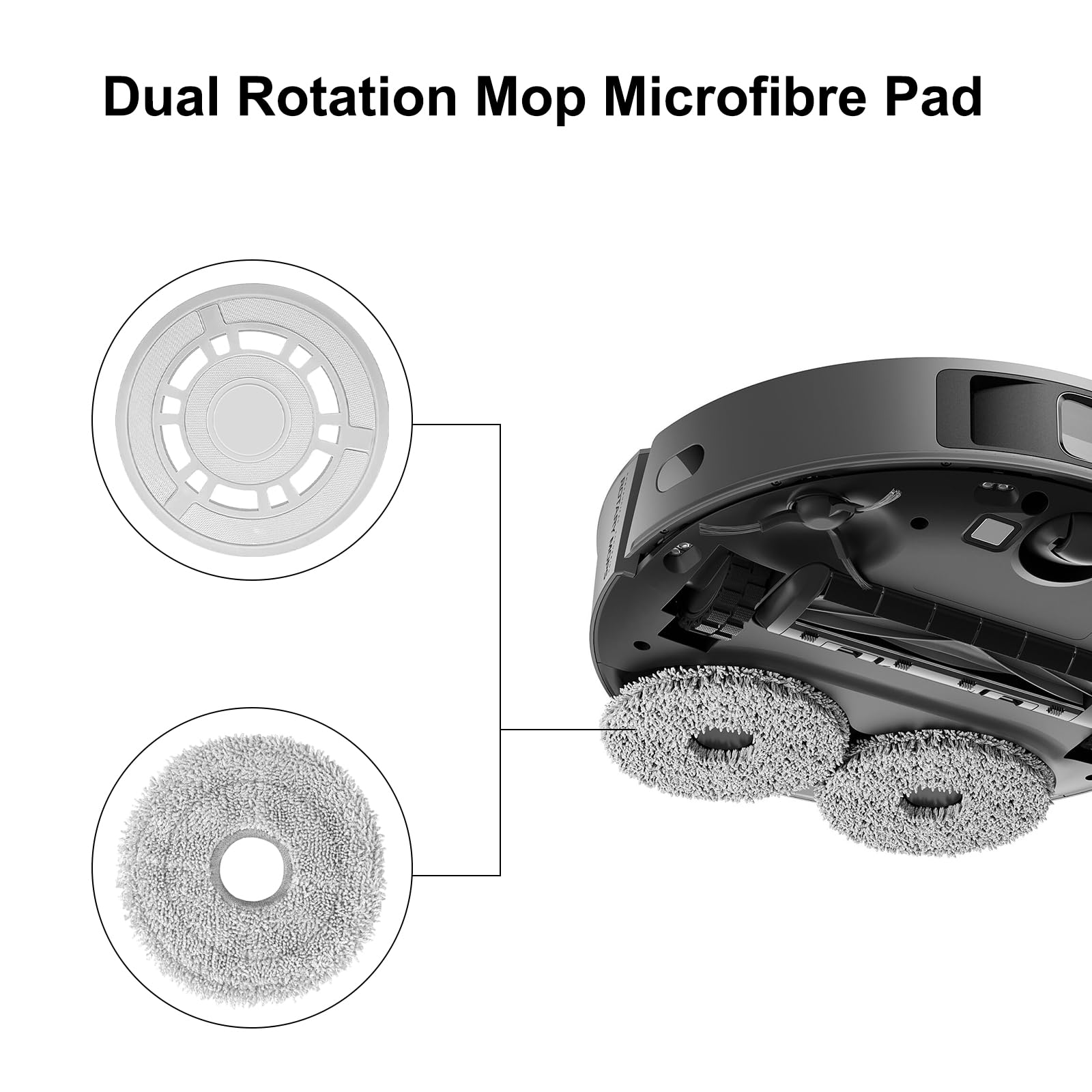 Ricambi Mocio Alta Assorbenza Panni Ricambio Tesmotor Per Mop - 3 Pezzi Microfibra - Compatibili