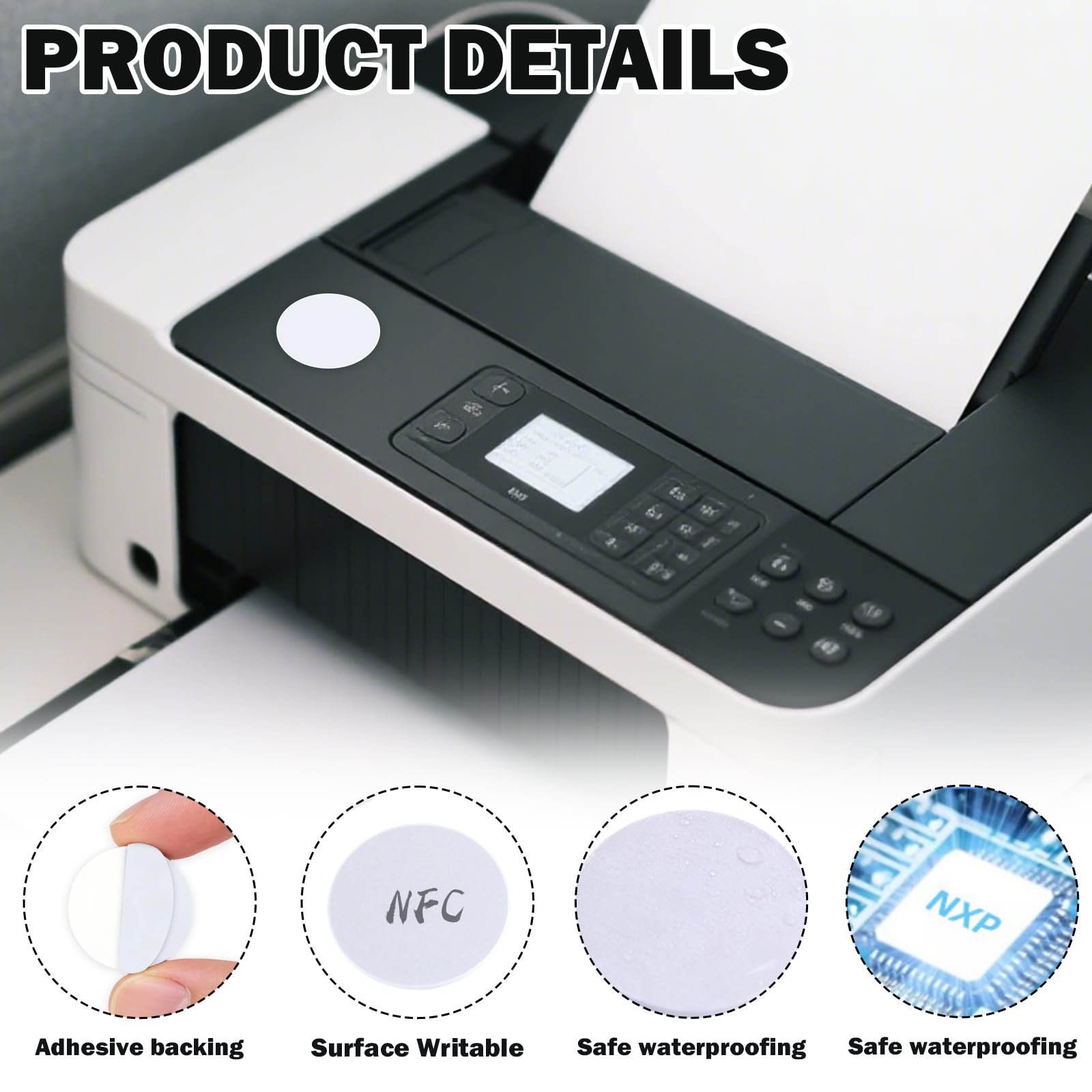 Nfc Tag Ntag215 Lote 50 25 mm Tarjeta Nfc Programable