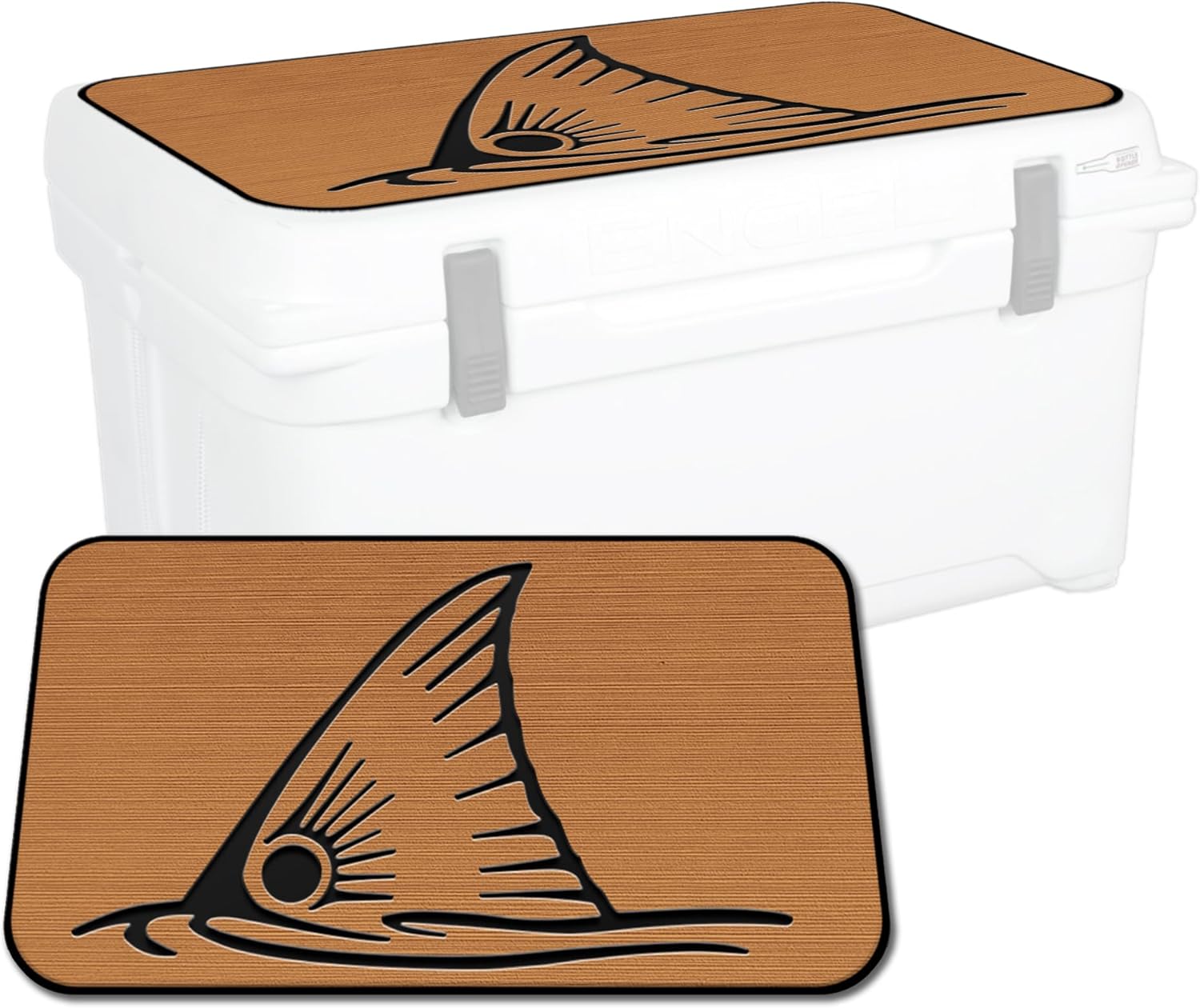 USATuff SeaDek EVA Mat Cooler Pad fits Engel | Peel & Stick Application | Non Slip Comfort Accessories - Top Fin Redfish Design (Mocha-Black)