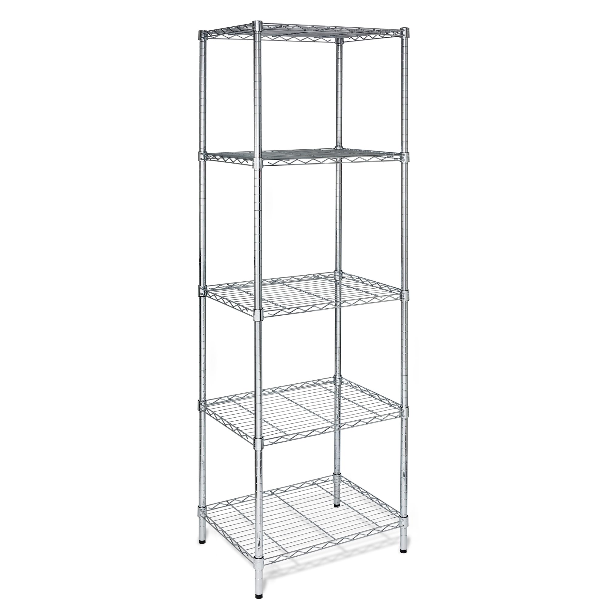 Honey-Can-Do SHF-01054 5-tier chrome shelving unit, 250 lbs