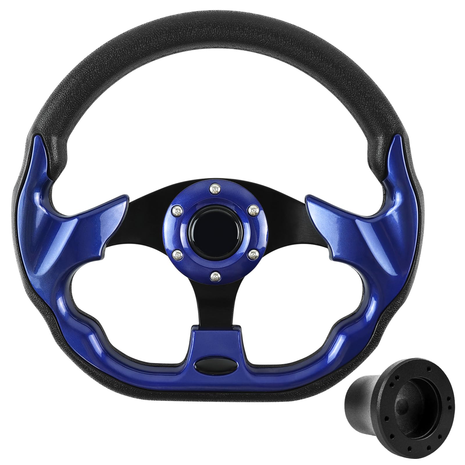 VOONKE Golf Cart Accessories Steering Wheel D-bottom and Golf Adapter for YAMAHA Golf Carts Adapter Skid-(BLUE)