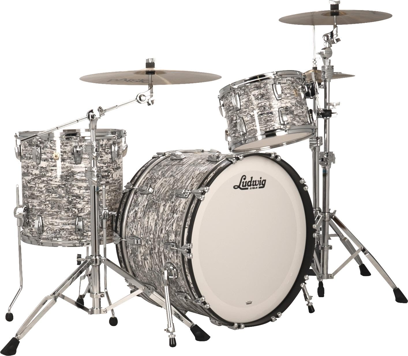 Ludwig Classic Maple Pro Beat 3-piece Shell Pack - White Abalone