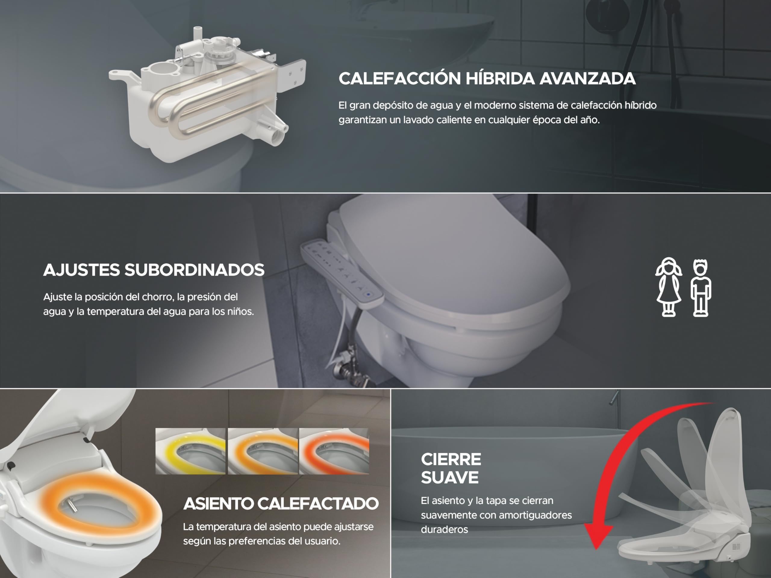 LEEVENTUS – Estándar Versión – Nuevo modelo – Producto Premium Ducha WC Bidet – WC ducha inodoro inodoro ducha