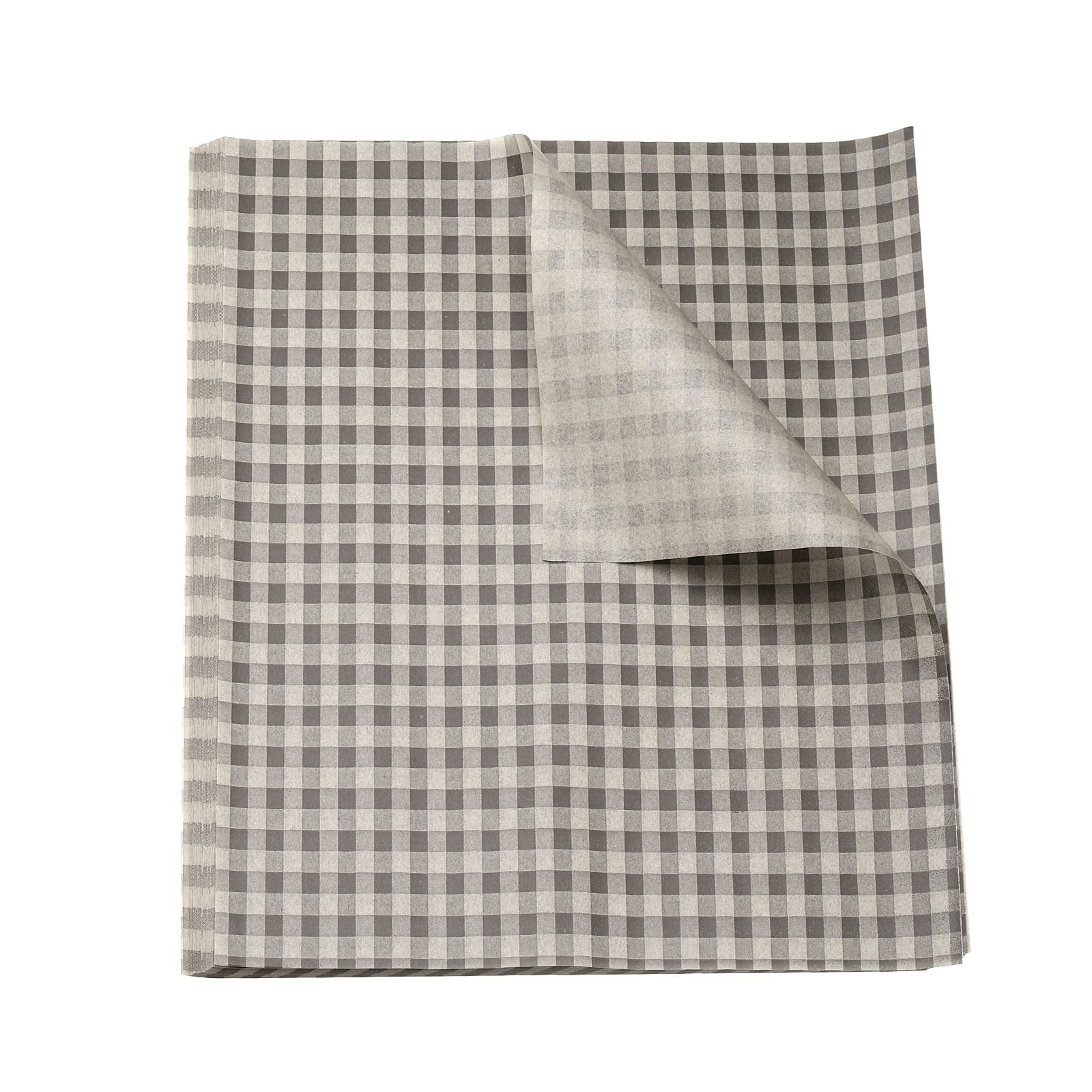 QUARKZMAN 500pcs Papel Antigrasa a Cuadros, Papel para Envolver Alimentos Encerado Envoltura Alimentaria para Cámping Picnic Cesta Fritas Hamburguesa Sándwiches, Marrón, 38x28cm