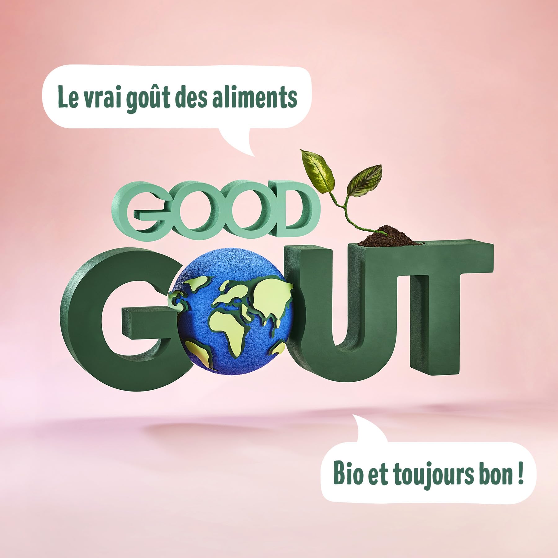 GOOD GOÛT Petit Déj Fraise Gourde Bébé Dès 6 Mois Sans Sucres Ajoutés 10x70g