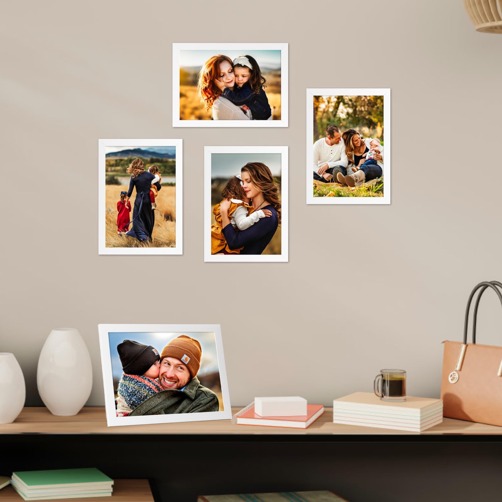Giftgarden Lot de 12 Cadre Photo A4 (21x29.7 cm), Cadre Photo Noir pour Certific
