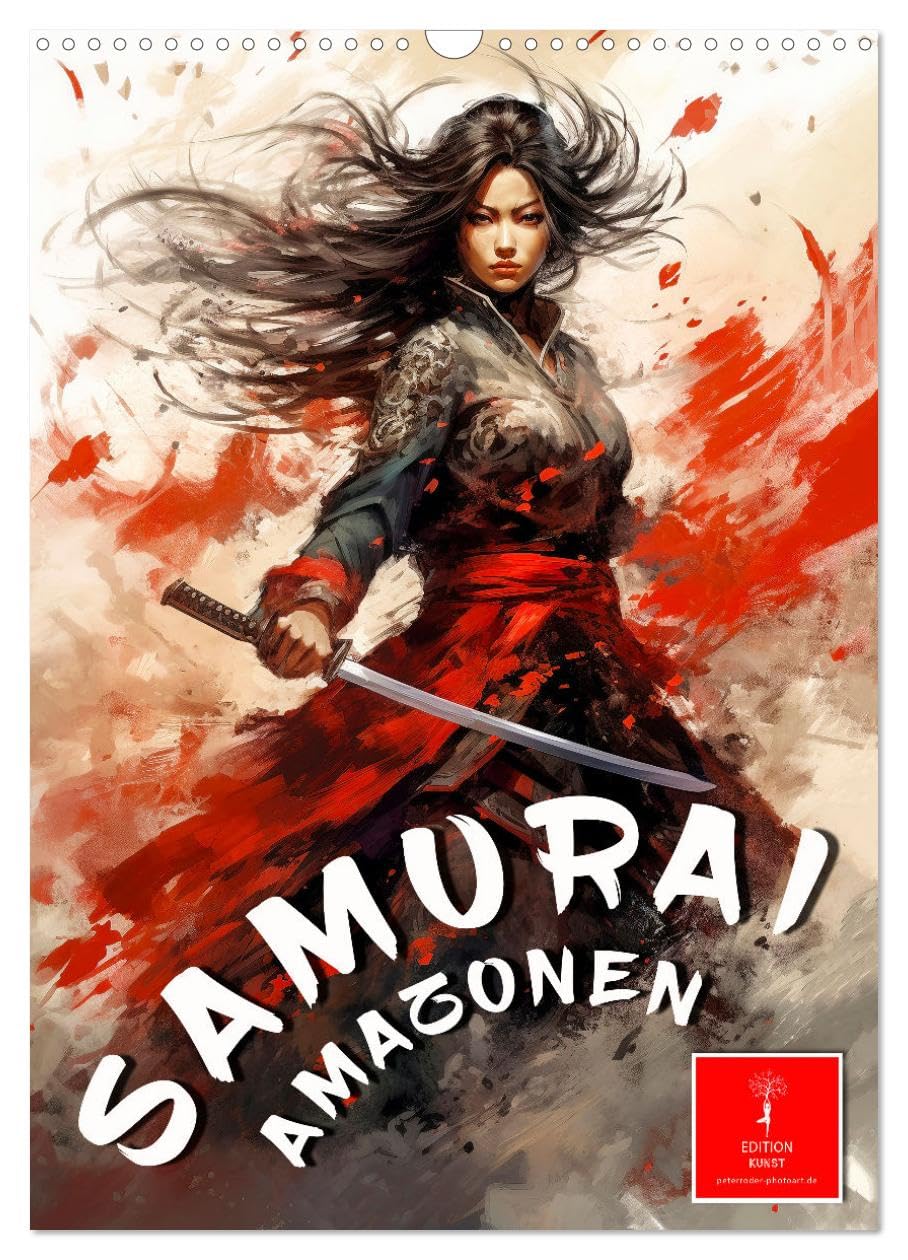 Samurai Amazonen UK-Version (Wall Calendar 2026 DIN A3 Portrait), CALVENDO 12 Month Wall Calendar — image 1