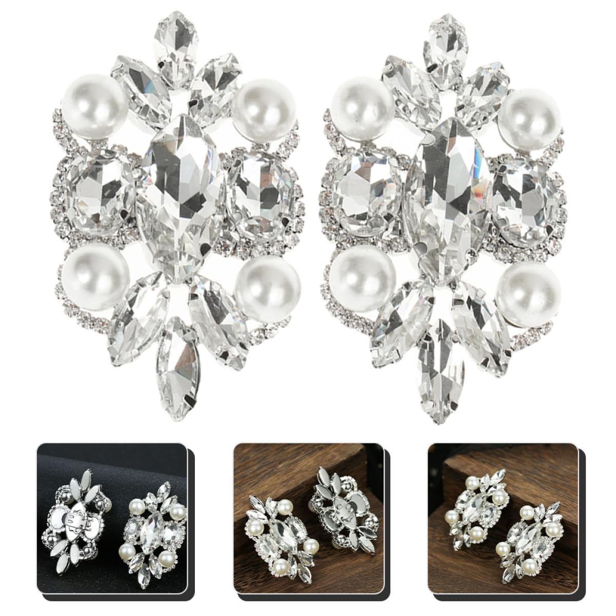VALICLUD Fibbia Per Scarpe Da Sposa Scarpa Fibbie Per Scarpe Con Strass Fermagli Per Scarpe Da Donna Ciondoli Per Scarpe a Fiori Clip Per Scarpe Gioielli Per Scarpe Fai Da Te Abs