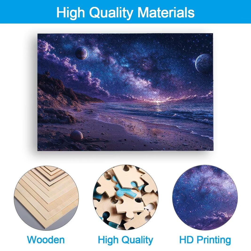 Puzzle 1000 Piezas, Puzzle Playa de Madera para Adultos, Regalos -2478