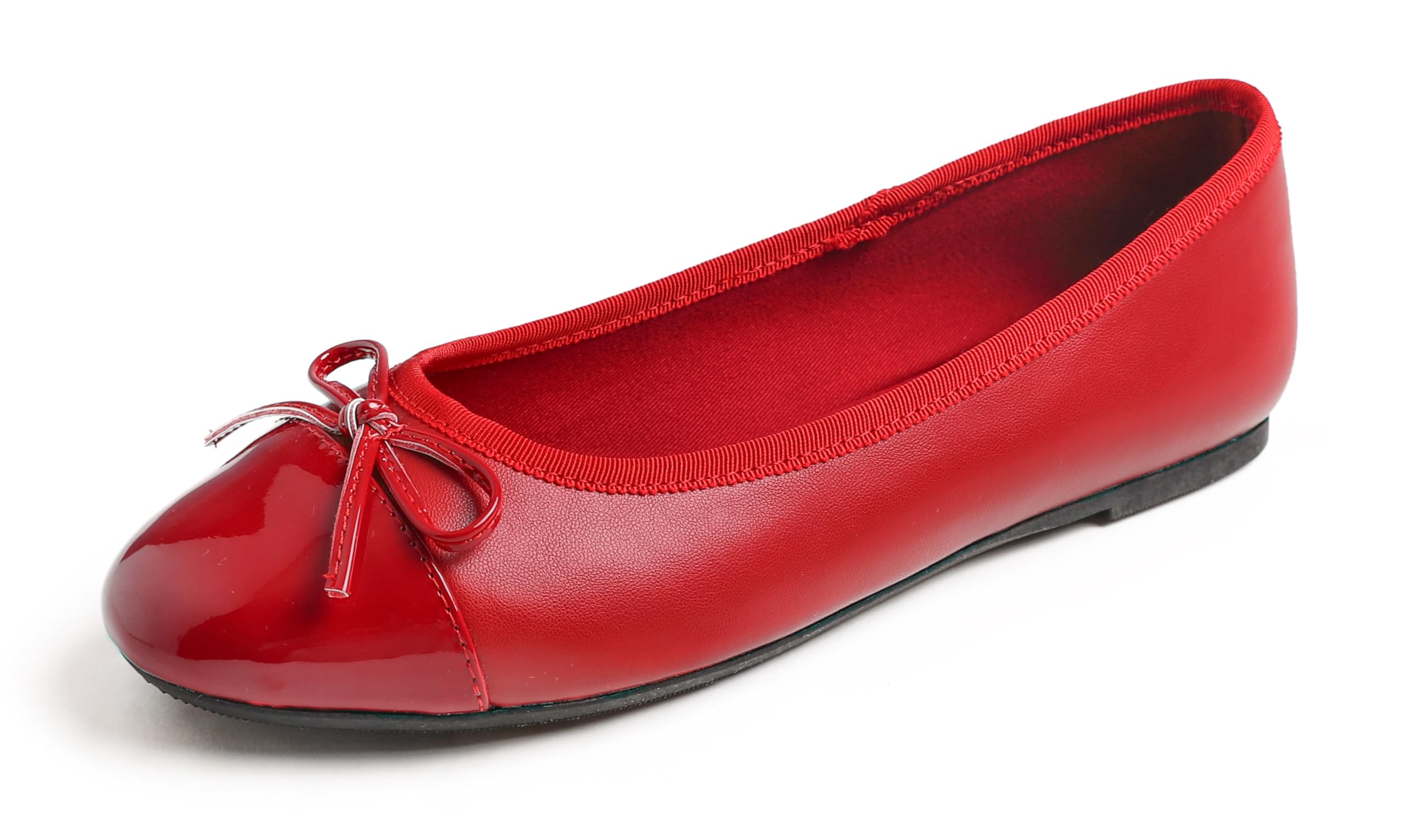 Feversole Women's Fashion Bow Tie Fashion Dress Ballet Flat,Ballerina a Punta Tonda per Donna