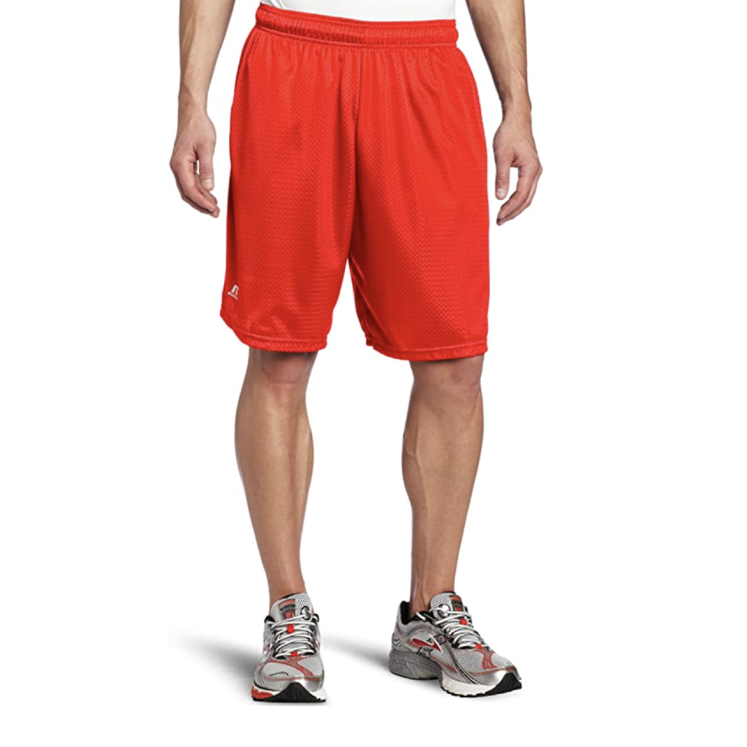 Russell Athletic Men's Burnt Orange Mesh Short With Pockets, Small