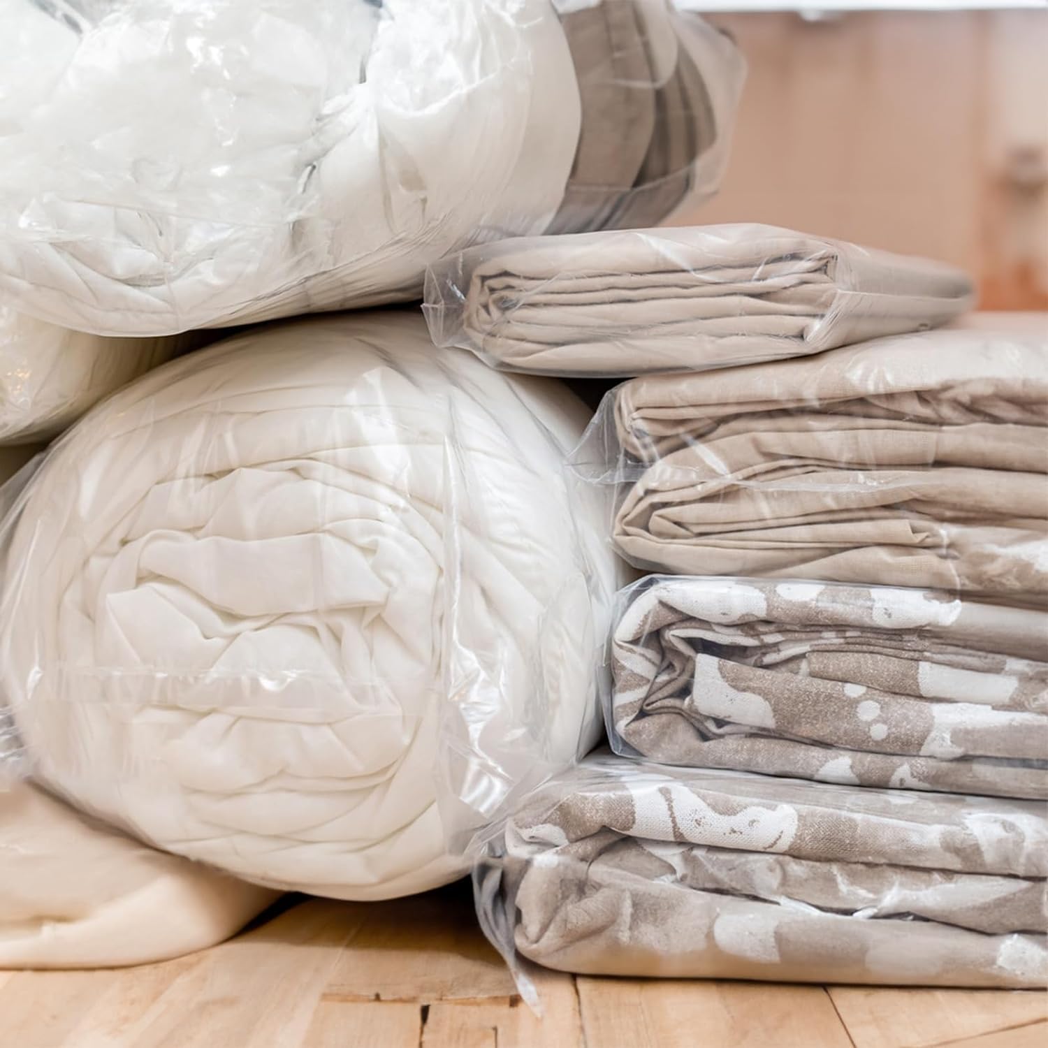 15 sacchetti trasparenti extra grandi: sacchetti di plastica trasparenti grandi riutilizzabili per bagagli, giocattoli di peluche, valigia, vestiti (10 pezzi 90 x 120 cm + 5 pezzi 90 x 60 cm