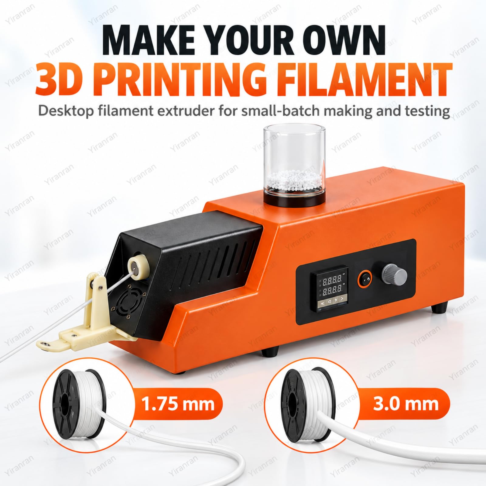 Wytłaczarka Filamentów I Recykler Do Drukarek 3d Z Regulowaną Prędkością, Regulowana Temperatura I Prędkość, Obsługuje Filamenty O Średnicy 1,75 Mm I 3,0 Mm, Kompatybilna Z Pla, Abs, Pva, Hips