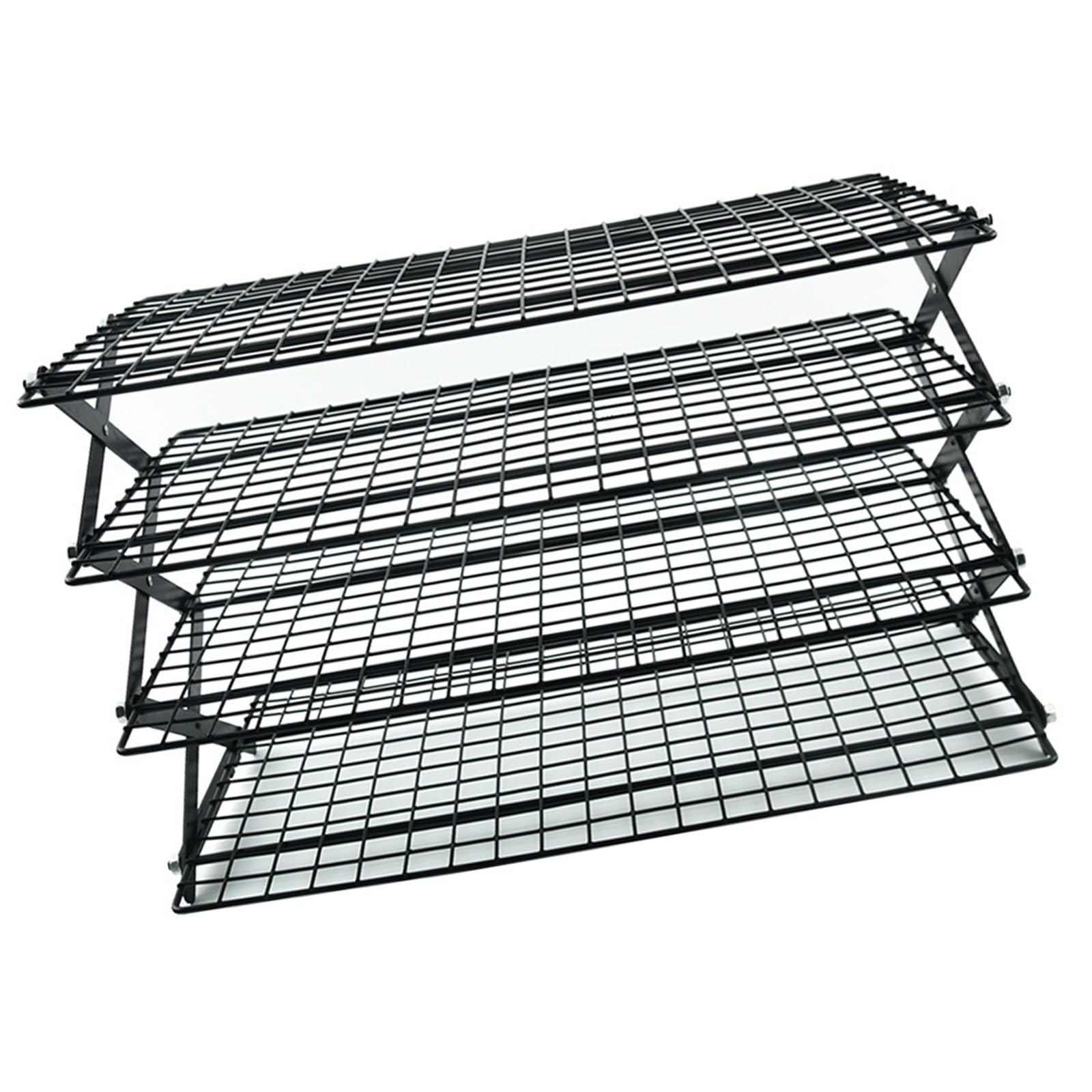Sturdy Iron Cooling Rack 3/4 Adjustable Layer Collapsible Design BBQ Cooling Rack for Cookie Roasting Party