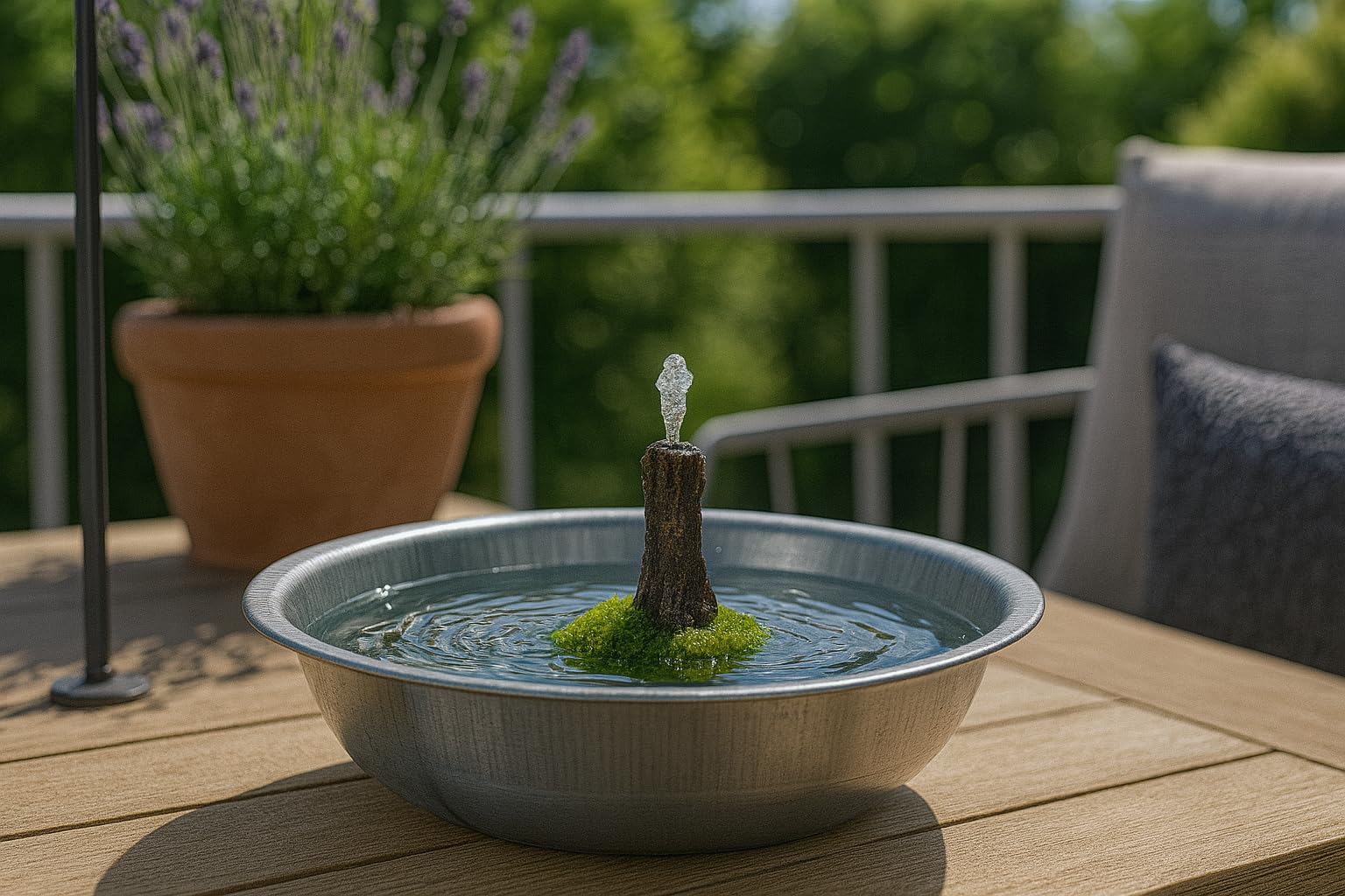 Duża ocynkowana miska do sadzenia roślin – dekoracja ogrodowa na zewnątrz, mini staw, balkon, mini oczko wodne, średnica 53 cm
