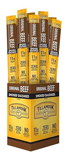 Miniatura 1 de Tillamook Country Smoker Salchichas ahumadas de madera dura carne de res original 125 onzas 24 unidades