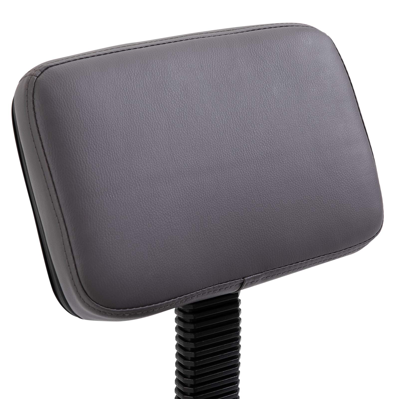 HOMCOM Rollhocker höhenverstellbar mit Rückenlehne Drehhocker 72-84 cm Arbeitshocker 360° drehbar Bürohocker für Büro Salon Massage Spa Grau
